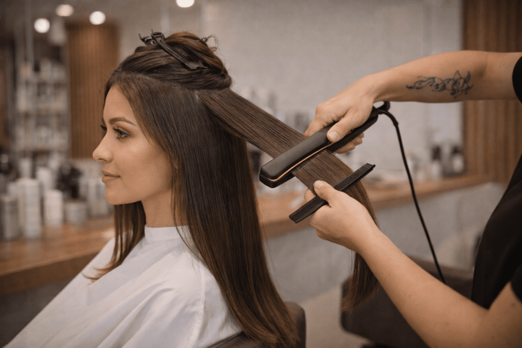 Lissage et structure de cheveux